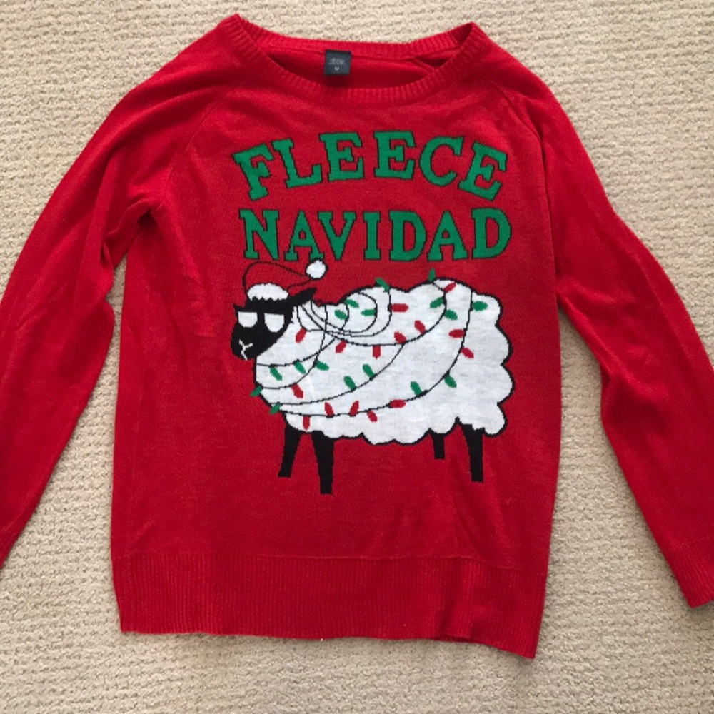 Women’s Christmas sweater, Fleece Navidad, size M